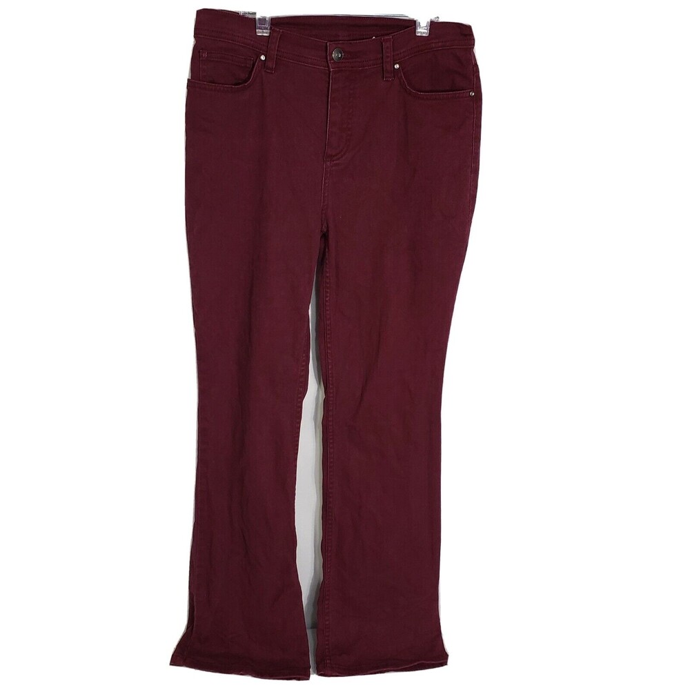 Denim & Co Womens Jeans Size 4 How Modern Regular 5-Pocket Boot Cut Wine A236211